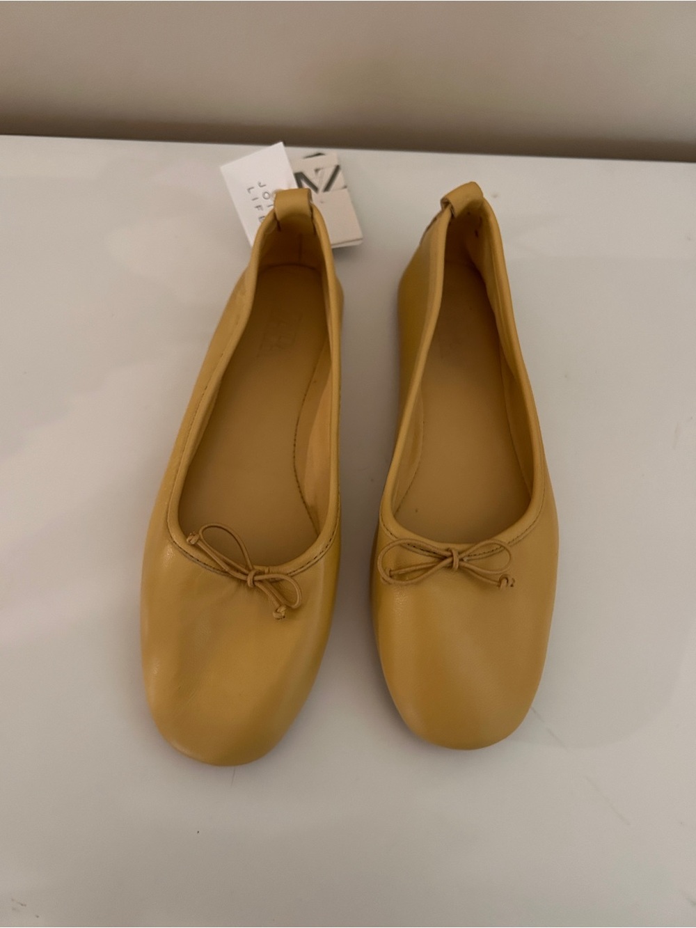 Zara Girls Mustard Yellow Ballet Flats